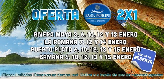 EneroBPFB Oferta 2x1 Bahía Príncipe