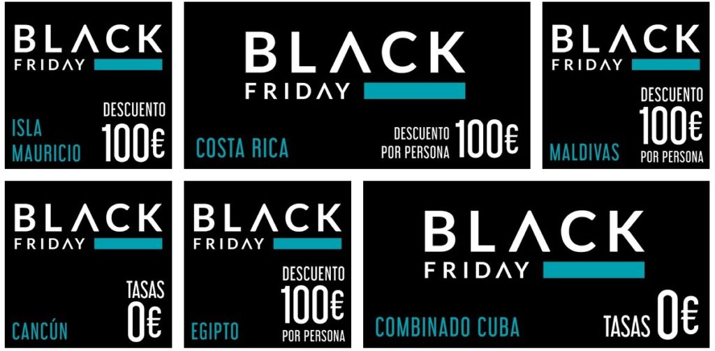 Black Friday, ofertas de viajes y vacaciones: 100€ de descuento