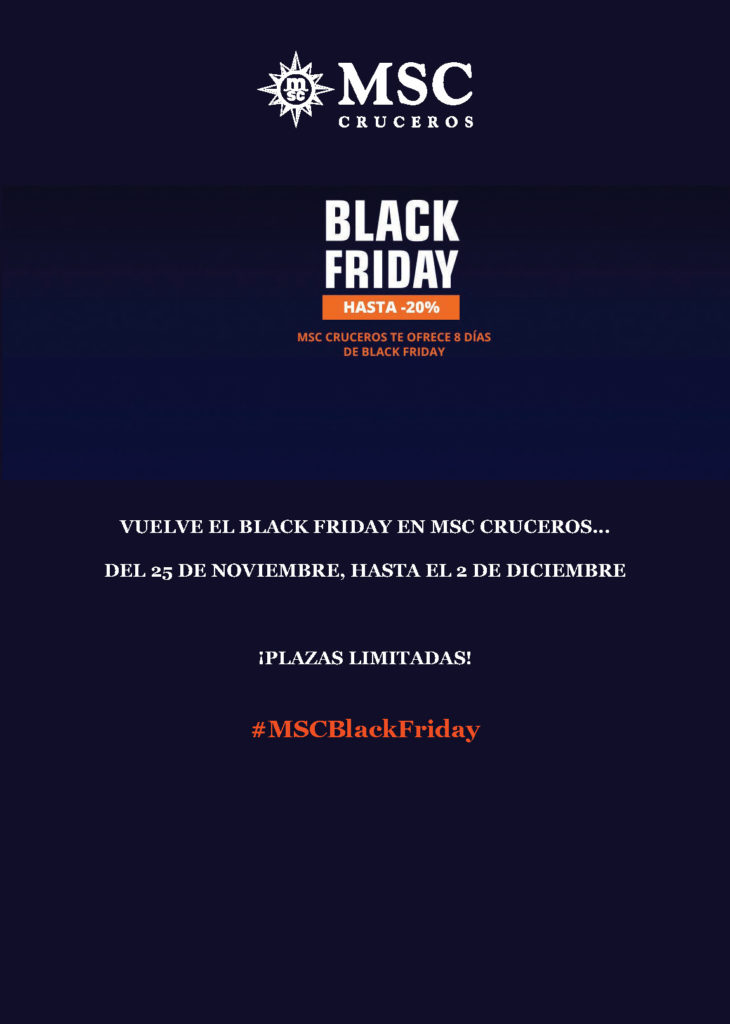 Black Friday, ofertas de viajes y vacaciones: Black Friday en Costa Cruceros