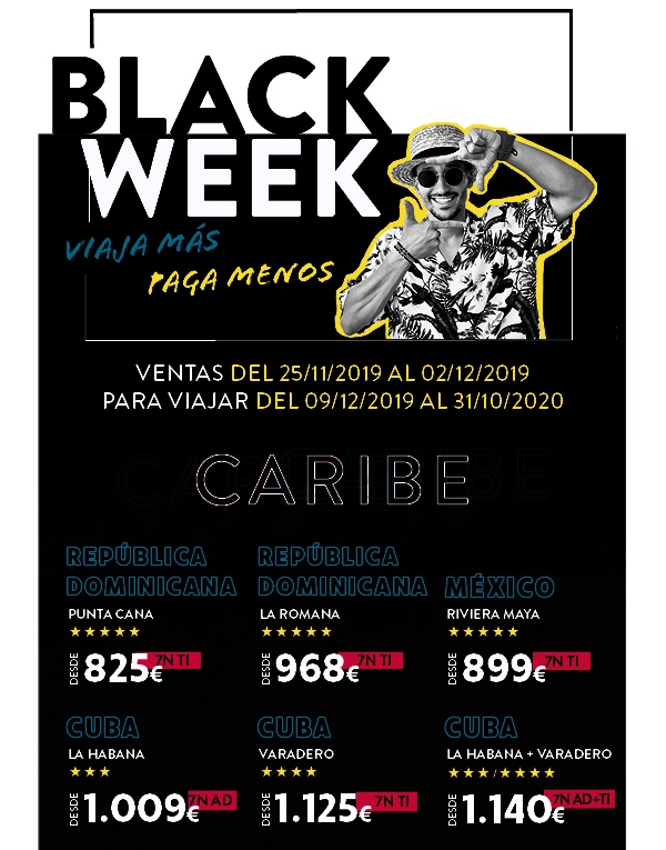 Black Friday, ofertas de viajes y vacaciones: Black Week Caribe