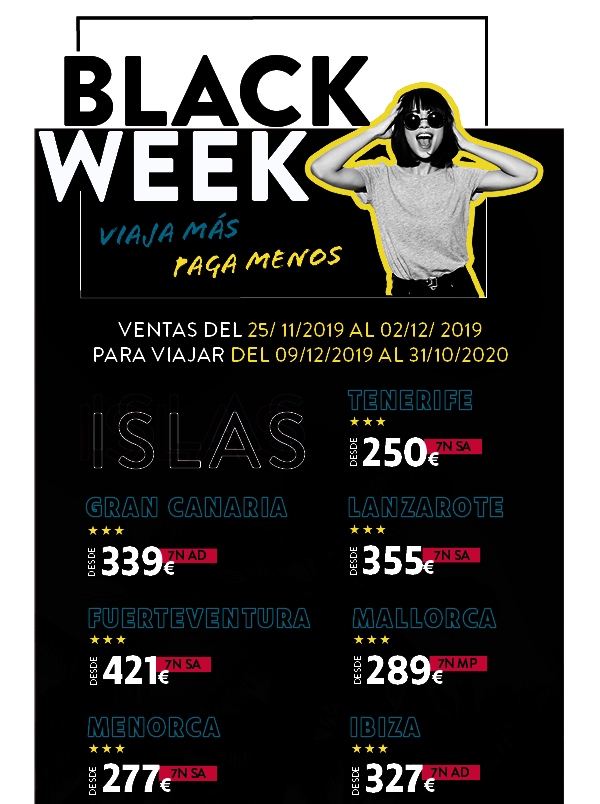 Black Friday, ofertas de viajes y vacaciones: Black Week Islas