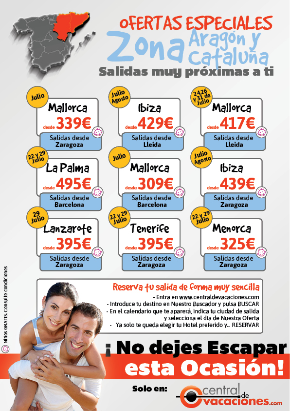 Oferta Islas Canarias y Baleares con salida desde su ciudad: Ofertas Zona Argón y Cataluña
