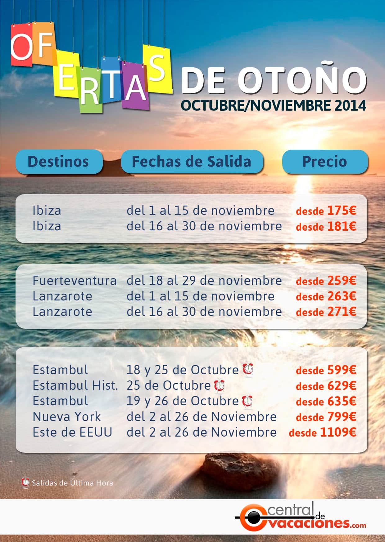 Ofertas de Viajes en Otoño: Islas, Estambul y Estados Unidos: Ofertas de viajes en Otoño a las Islas Estambul y Estados Unidos