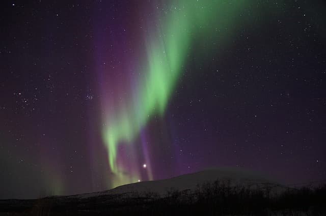 10 lugares en los que ver auroras boreales:Laponia sueca